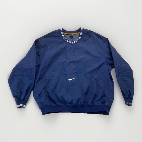 Vintage Nike Track Jacket Mens XXL Windbreaker 90s Swoosh Logo Pullover - Picture 1 of 8